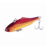 1Pcs 7.5cm 24g winter VIB fishing lure with lead inside hard bait diving swivel jig wobbler lure ice sea fishing tackle