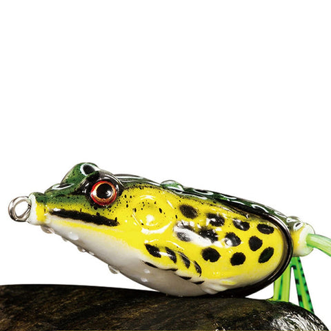 1PC 5cm 10g Frog Lure Fishing Lures Treble Hooks Top water Ray Frog Artificial Minnow Crank Strong Artificial Soft Bait