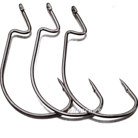 10pcs Fishing Gear Soft Bug High Steel Carbon Bass Barbed Hooks Wide Crank 5/0 # -1/0 #  Fishing Hook For Fish New Tackle Tools