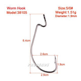 10pcs Fishing Gear Soft Bug High Steel Carbon Bass Barbed Hooks Wide Crank 5/0 # -1/0 #  Fishing Hook For Fish New Tackle Tools