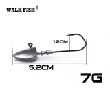 Walk Fish 5Pcs/Lot Head Hooks 3.5g 5g 7g 10g 14g 20g Lead Head Hook Lure Hook Jig Head Multicolor Fishing Tackle Hooks HH021