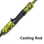 Green Camouflage Portable 1.8M 3.4-20g Lure Test M Action Carbon Fiber Travel Carp Baitcasting Spinning Fishing Rod