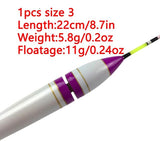 1Pcs 4g-11g #1~#3 LED Fishing Float Balsa Wood Lighting Electronic Fishing Float Saltwater Luminous Glow Fishing Buoy pesca
