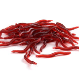 30pcs/lot Fishing Lure Simulation Earthworm Red Worms Isca Artificial Free Shiping Soft Bait Lifelike Fishy Smell Accessories