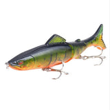 1pcs Minnow Fishing Lure 130mm 18.5g Multi Jointed Sections Crankbait Artificial Hard Bait Bass Trolling Pike Carp Fishing Tools