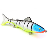1pcs Minnow Fishing Lure 130mm 18.5g Multi Jointed Sections Crankbait Artificial Hard Bait Bass Trolling Pike Carp Fishing Tools