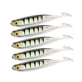 FOVONON 5pcs Pesca Artificial Fishing Soft Lure 105mm 5.2g Soft Japan Shad Worm Swimbait Jig Head Fishing Lures