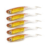 FOVONON 5pcs Pesca Artificial Fishing Soft Lure 105mm 5.2g Soft Japan Shad Worm Swimbait Jig Head Fishing Lures