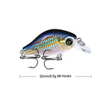 1pcs/lot 52mm 8.5g Swim Fish Fishing Lure Artificial Hard Crank Bait topwater Wobbler Mini Fishing Crankbait lure fishing tackle