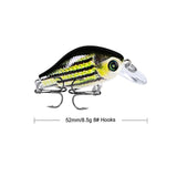1pcs/lot 52mm 8.5g Swim Fish Fishing Lure Artificial Hard Crank Bait topwater Wobbler Mini Fishing Crankbait lure fishing tackle