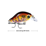 1pcs/lot 52mm 8.5g Swim Fish Fishing Lure Artificial Hard Crank Bait topwater Wobbler Mini Fishing Crankbait lure fishing tackle