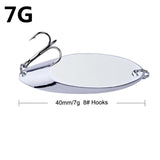 1Pcs/lot High Quality 6 Sizes 3g 7g 10g 14g 18g 21g Sequined Silver Spoon Lure For Fishing Baits Sea Lures Tool Wobblers Spinner