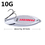 1Pcs/lot High Quality 6 Sizes 3g 7g 10g 14g 18g 21g Sequined Silver Spoon Lure For Fishing Baits Sea Lures Tool Wobblers Spinner