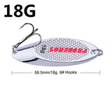 1Pcs/lot High Quality 6 Sizes 3g 7g 10g 14g 18g 21g Sequined Silver Spoon Lure For Fishing Baits Sea Lures Tool Wobblers Spinner