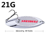 1Pcs/lot High Quality 6 Sizes 3g 7g 10g 14g 18g 21g Sequined Silver Spoon Lure For Fishing Baits Sea Lures Tool Wobblers Spinner