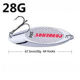 1Pcs/lot High Quality 6 Sizes 3g 7g 10g 14g 18g 21g Sequined Silver Spoon Lure For Fishing Baits Sea Lures Tool Wobblers Spinner