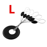 600Pcs 100Groups/Set Fishing Bobber Float Fishing Line Accessories 6 in 1 Black Oval Rubber Stopper Space Bean Connector X315