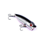 1Pcs Popular 7cm 11.8g Popper Fishing Lure Hard Artificial Bait with 2 Treble Hooks Fishing Wobblers Crankbait Pesca Iscas