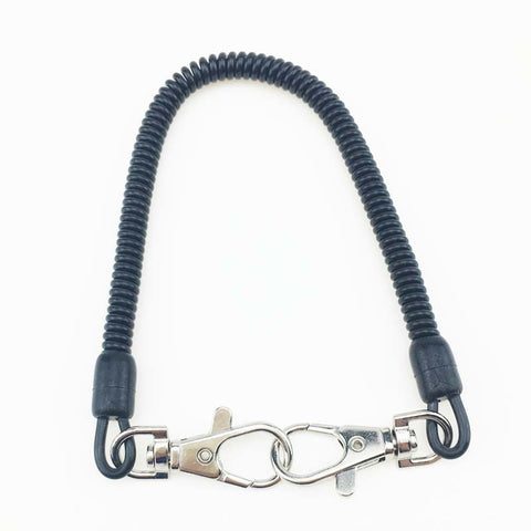 1 Piece Max 145cm Fishing Lanyard Tether Net Release Holder Quick Cord Clip Pliers Lip Grips Safety Tool(Double Hanging Buckle)
