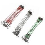 20pcs/lot Anti Bite Stainless Steel Wire Leader Fishing Line With Hook Swivel Accessory Leadcore Leashes For Fishing Leader Wire