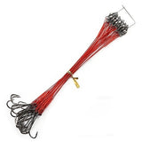20pcs/lot Anti Bite Stainless Steel Wire Leader Fishing Line With Hook Swivel Accessory Leadcore Leashes For Fishing Leader Wire
