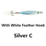 1pcs 7g 10g 14g 17g 21g  Carp Fishing Silver /Green Lure Spoon Bait Fishing Metal Jig Lures Metal Vib