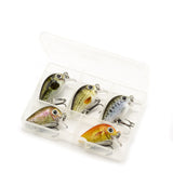 5PCS/set Hard Fishing Lure Pesca 3g 18mm Crank Bait Japan Design Mini CrankBaits Artificial Bait For Bass Pike Perch Trout