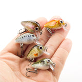 5PCS/set Hard Fishing Lure Pesca 3g 18mm Crank Bait Japan Design Mini CrankBaits Artificial Bait For Bass Pike Perch Trout