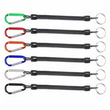 1PC with Camping Carabiner Secure Lock Fishing Lanyards Boating Ropes Retention String Fishing Rope Fishing Tools Accessories