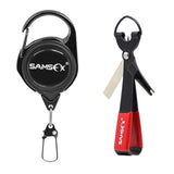 SAMSFX Fishing Quick Knot Tool Fast Tie Nail Knotter Fly Tying Line Cutter Clipper Nipper w/ Zinger Retractor Tackle Accessories