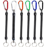 5pcs Fishing Lanyards Boating Ropes Retention String Fishing Rope with Camping Carabiner Secure Lock Fishing Tools Accessories