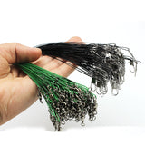 20pcs/lot Anti-bite Fishing Wire Line Leash Lure Fishhook Line 15cm/21cm/25cm Fishing  Leash With Swivel Snap Fishing A18