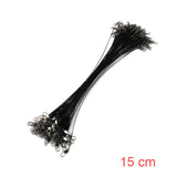20pcs/lot Anti-bite Fishing Wire Line Leash Lure Fishhook Line 15cm/21cm/25cm Fishing  Leash With Swivel Snap Fishing A18
