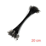 20pcs/lot Anti-bite Fishing Wire Line Leash Lure Fishhook Line 15cm/21cm/25cm Fishing  Leash With Swivel Snap Fishing A18