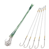 5/10pcs  Anti-bite Line Fishing Leashes Stainless Steel Wire Leader Leash For Fishing Lead Core With Hook A34