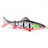 1pcs Minnow Fishing Lure 130mm 18.5g Multi Jointed Sections Crankbait Artificial Hard Bait Bass Trolling Pike Carp Fishing Tools