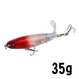 1 Pcs Whopper plopper 10cm 13g Floating Popper Fishing Lure Artificial Hard Bait Wobbler Rotating Tail Fishing Tackle 3D Eyes